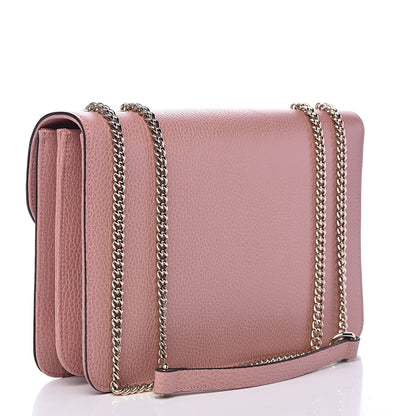 Gucci Dollar Calfskin Interlocking G Shoulder Bag Soft Pink 3 of 9