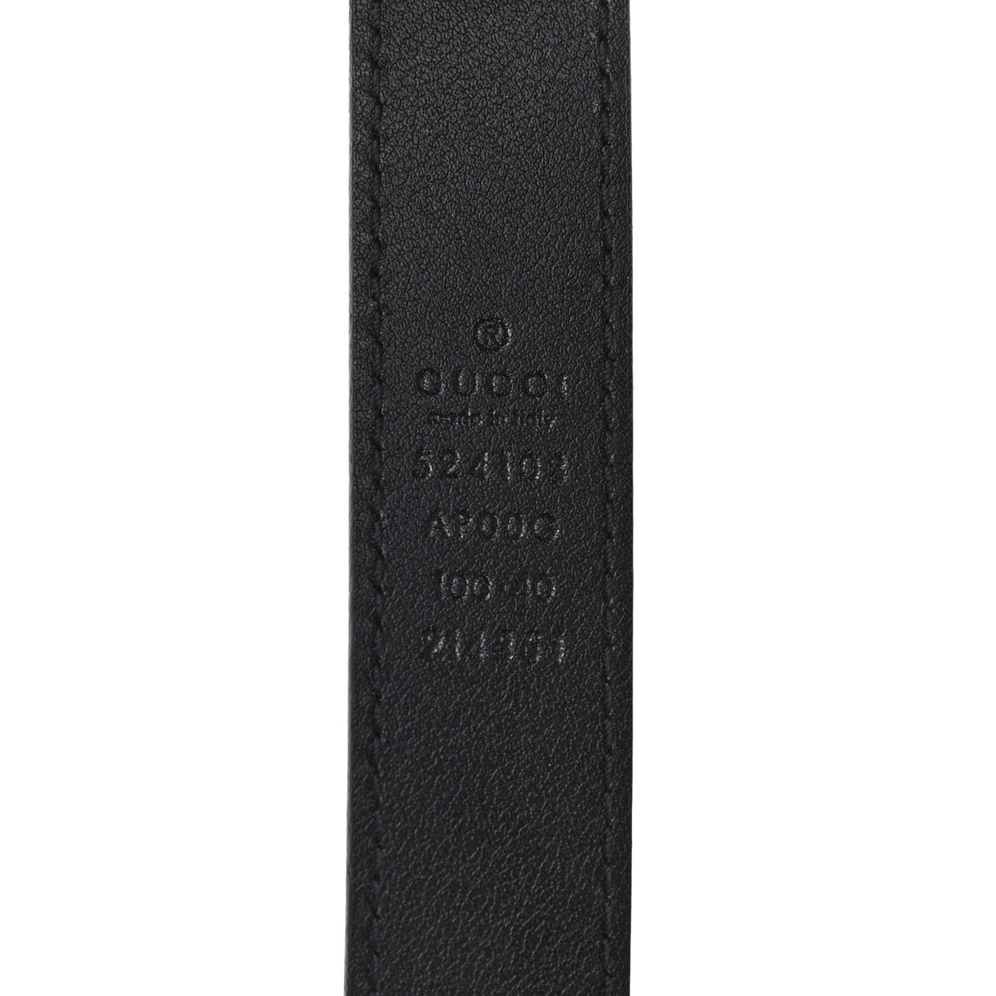 Moon Calfskin Torchon Double G 25mm Belt 100 40 Black