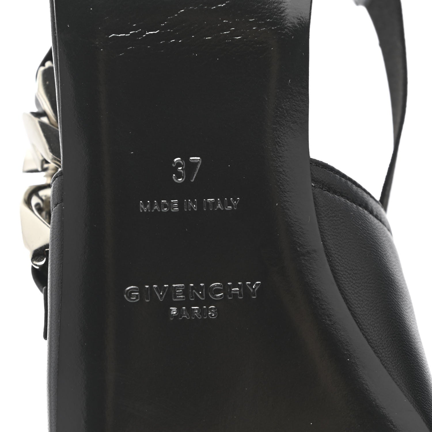 Givenchy Nappa G-Chain Slingback Flat 37 Black 8 of 9