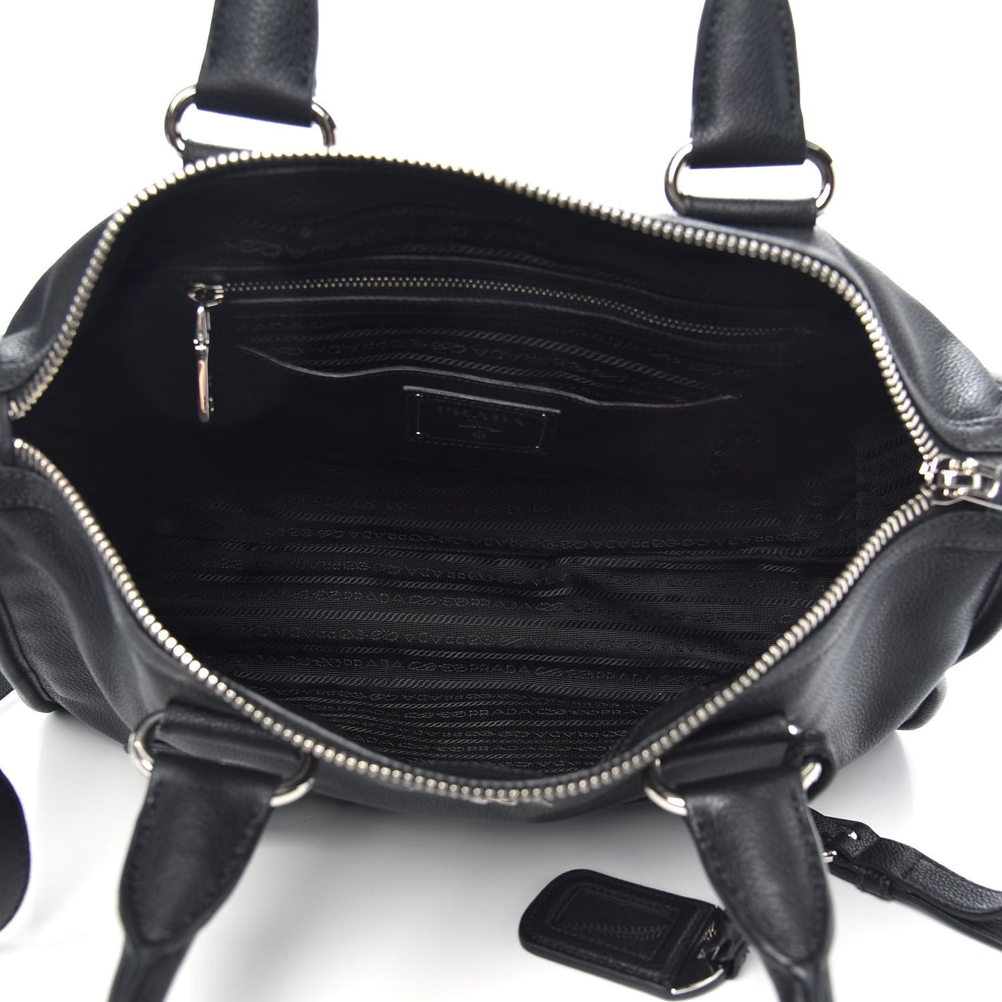Vitello Phenix Shopping Satchel Black