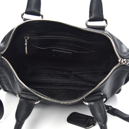 Prada Vitello Phenix Shopping Satchel Black 5 of 9