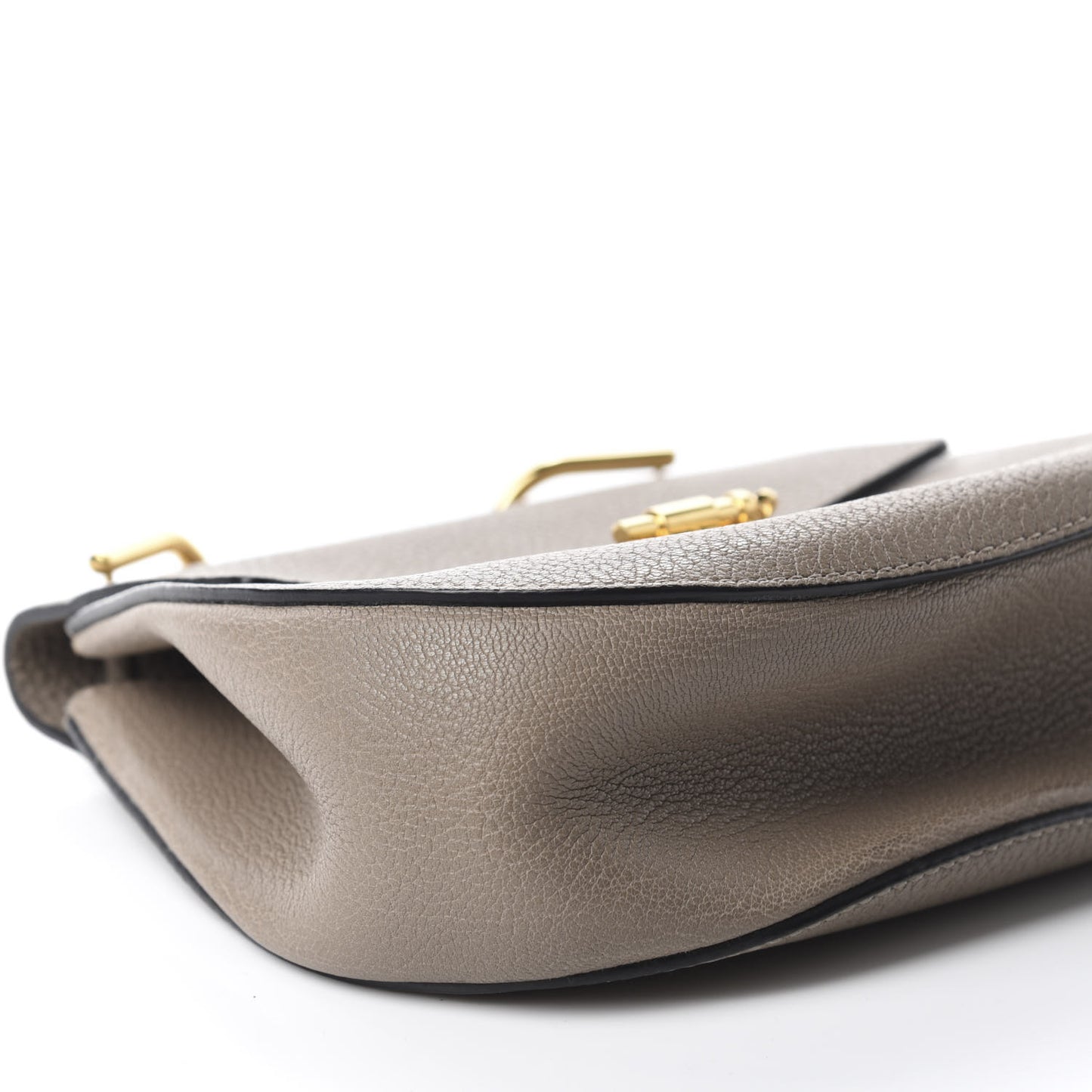 Grained Lambskin Drew Shoulder Bag Motty Grey