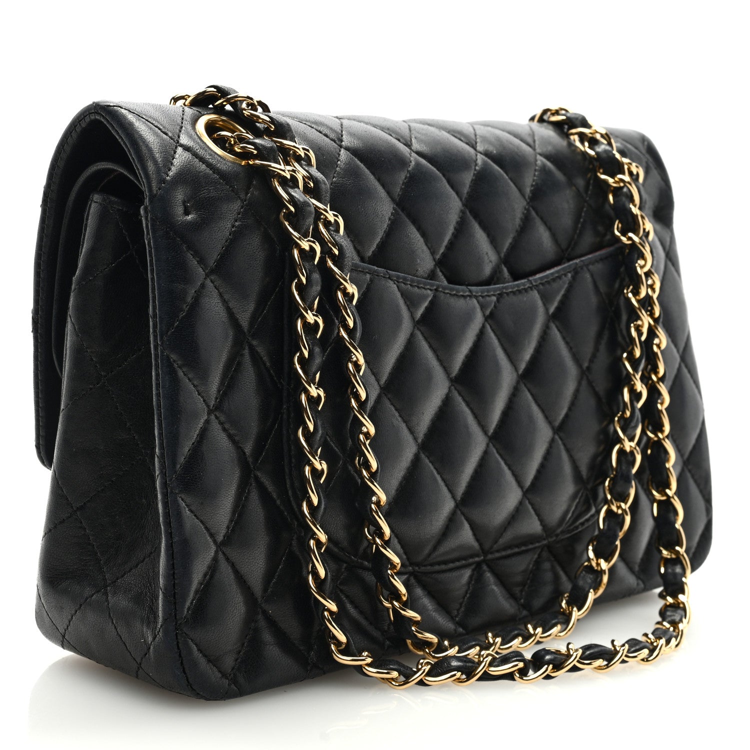 Chanel Lambskin Quilted Medium Double Flap Black 3 of 9