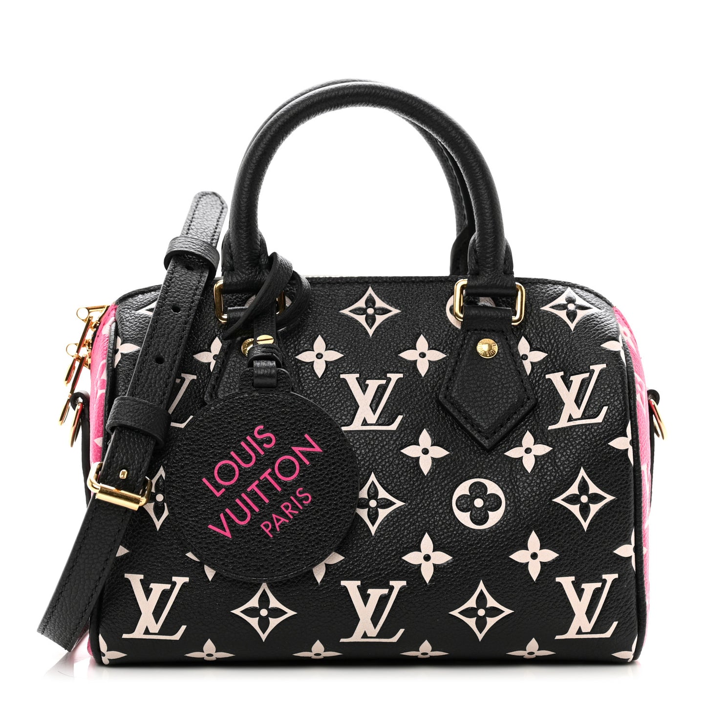 Empreinte Monogram Spring in the City Speedy Bandouliere 20 Black White Pink