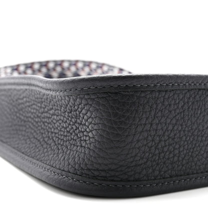 Hermes Taurillon Clemence Zigzag Evelyne TPM Caban Black Bleu Zellige Indigo 8 of 9