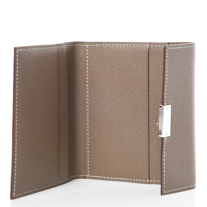Hermes Epsom Clic Mini Card Holder Etoupe 5 of 8