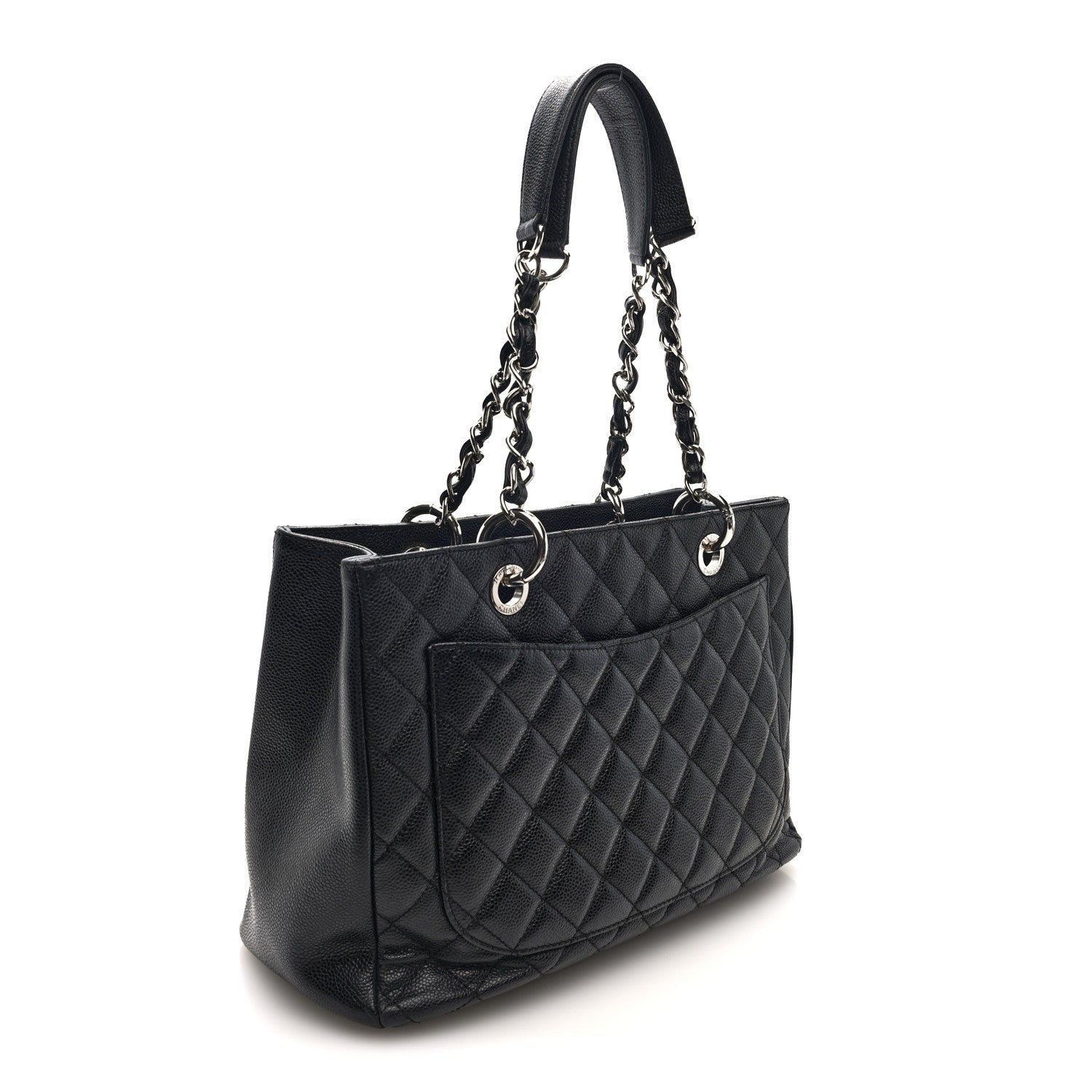Chanel Caviar Quilted Grand Shopping Tote GST Black 3 of 10