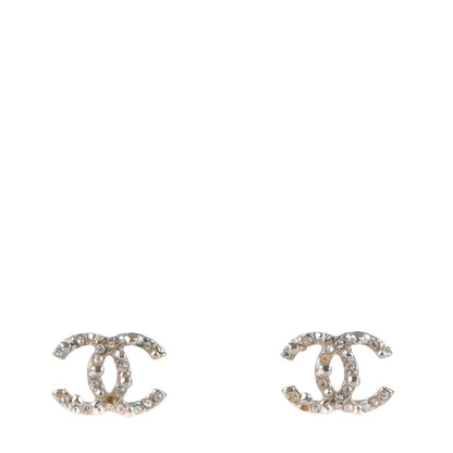 Chanel Crystal CC Earrings Silver 1 of 7