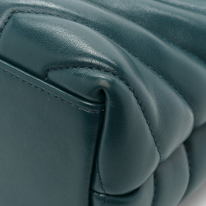 Saint Laurent Calfskin Y Quilted Monogram Small Loulou Chain Satchel Green 14 of 15