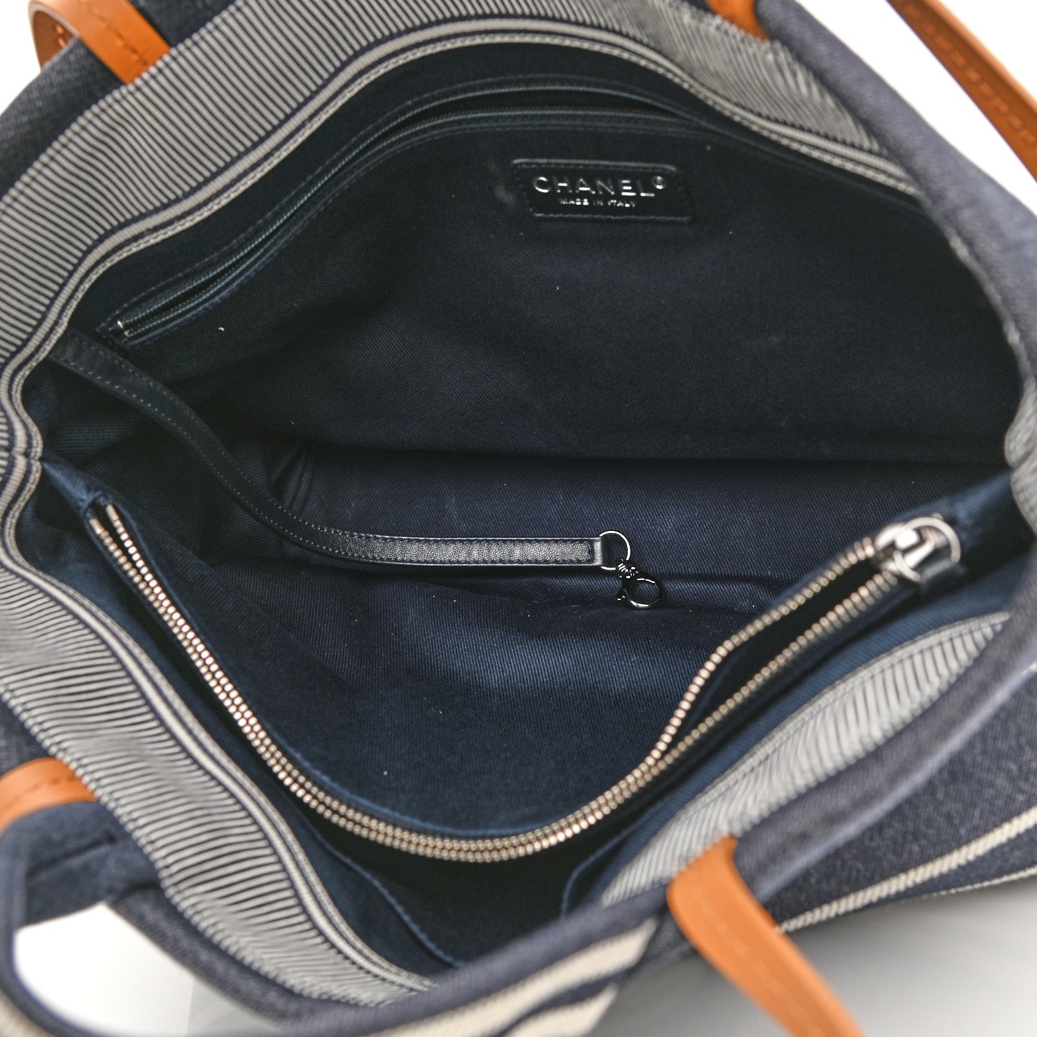 Chanel Denim Large Shopping Tote Blue 6 of 11