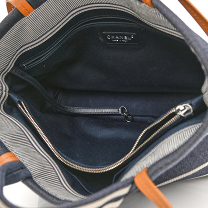 Chanel Denim Large Shopping Tote Blue 6 of 11