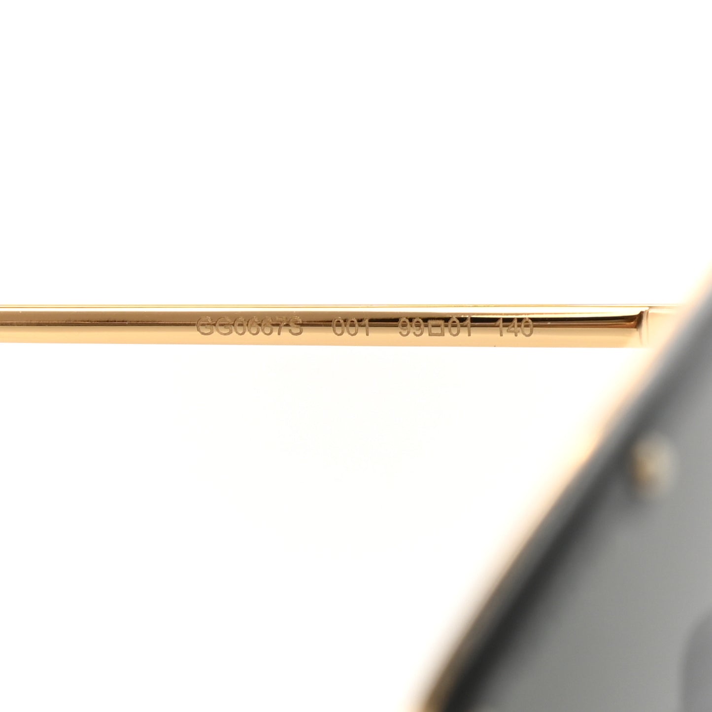 Shield Sunglasses GG0667S Black Gold