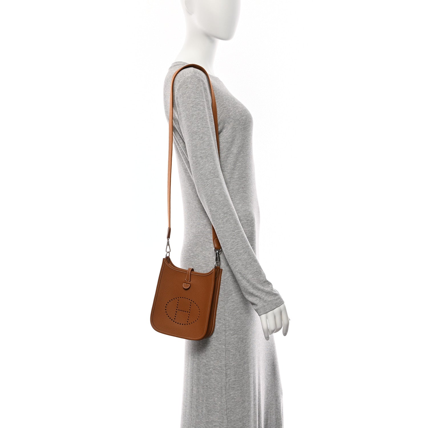 Hermes Taurillon Clemence Evelyne TPM Gold 2 of 11