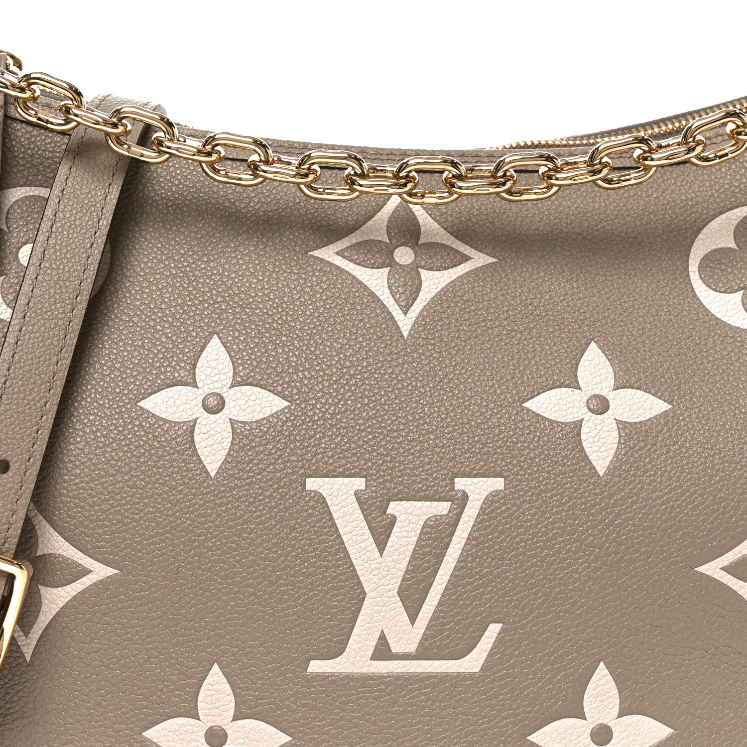 Louis Vuitton Empreinte Monogram Giant Loop Hobo Dove Gray Cream 8 of 10