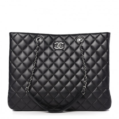 Chanel Calfskin Quilted Large CC Shopping Tote Black 2 of 19