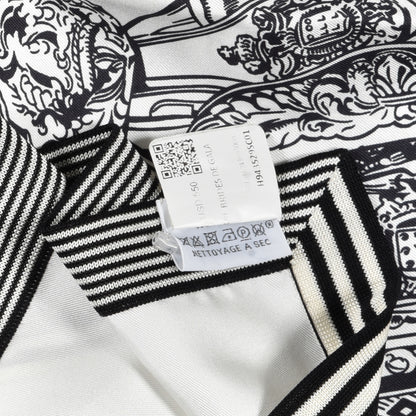 Hermes Silk Brides De Gala Scarf 72 Black White 3 of 3