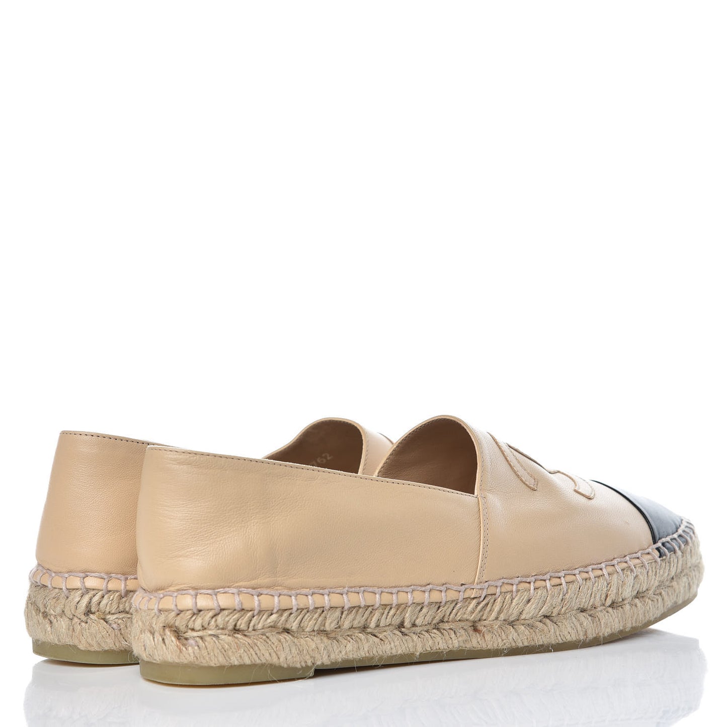 Lambskin CC Espadrilles 40 Beige Black