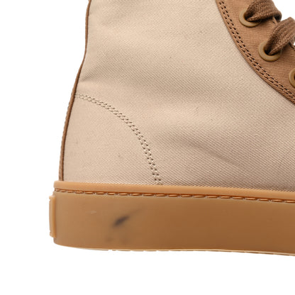 Prada Gabardine Triangle Logo Bi-Color Wheel High Top 35mm Sneakers 38 Corda Kaki 10 of 10