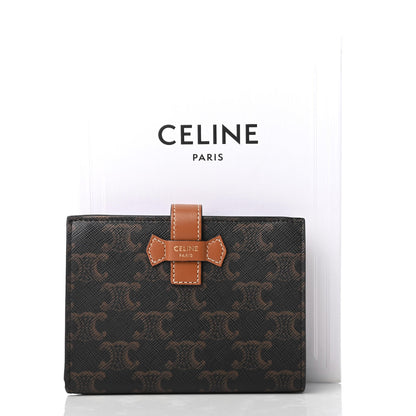 Celine Canvas Triomphe Medium Strap Wallet Tan 8 of 8