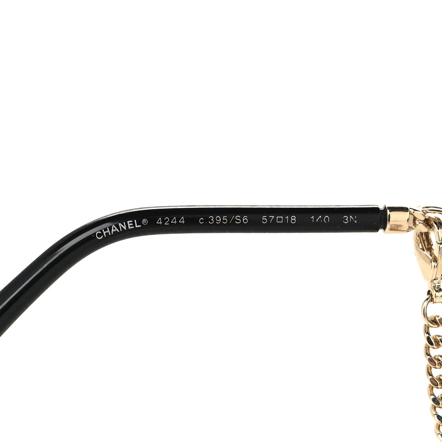Square Removable Chain Sunglasses 4244 Black