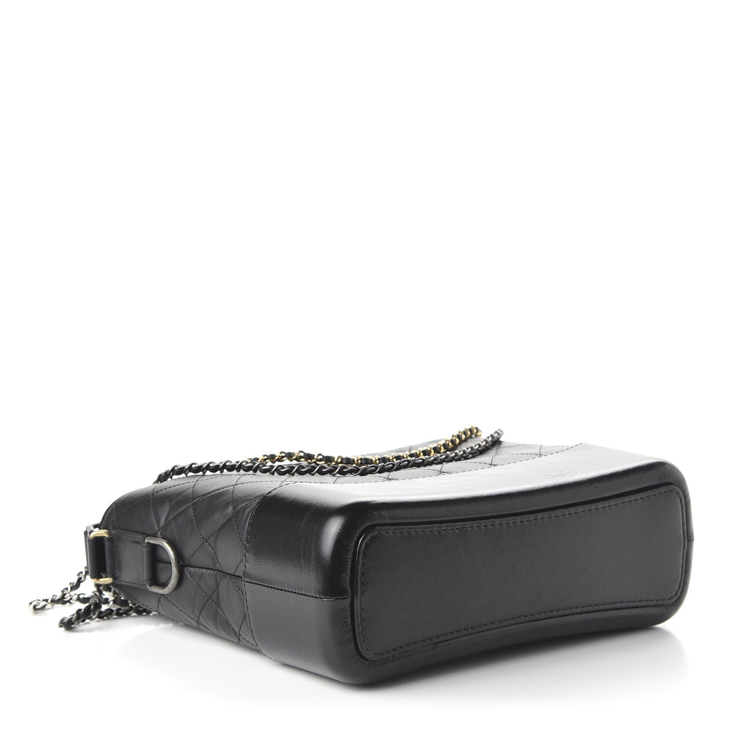 Chanel Aged Calfskin Quilted Medium Gabrielle Hobo Black 4 of 11