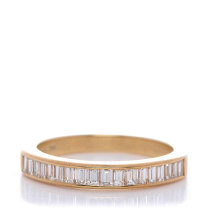 Tiffany 18K Yellow Gold Diamond 3mm Half Circle Channel Set Band Ring 7 1 of 6