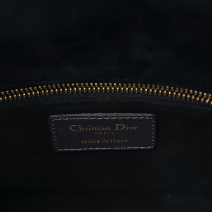Christian Dior Metallic Grained Calfskin Cannage My ABCDior Lady Dior Gunmetal 6 of 8