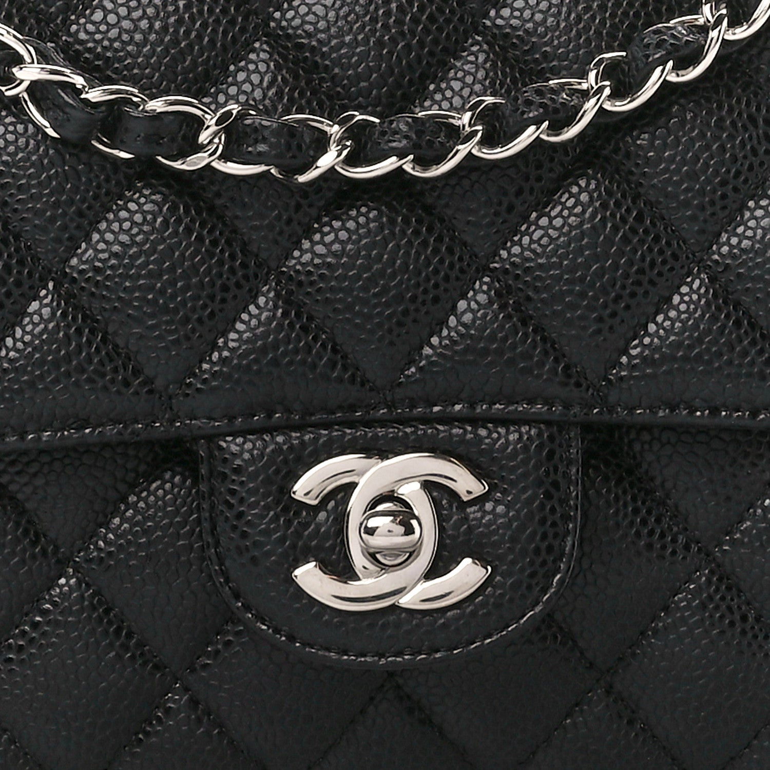 Chanel Caviar Quilted Medium Double Flap Black 9 of 12