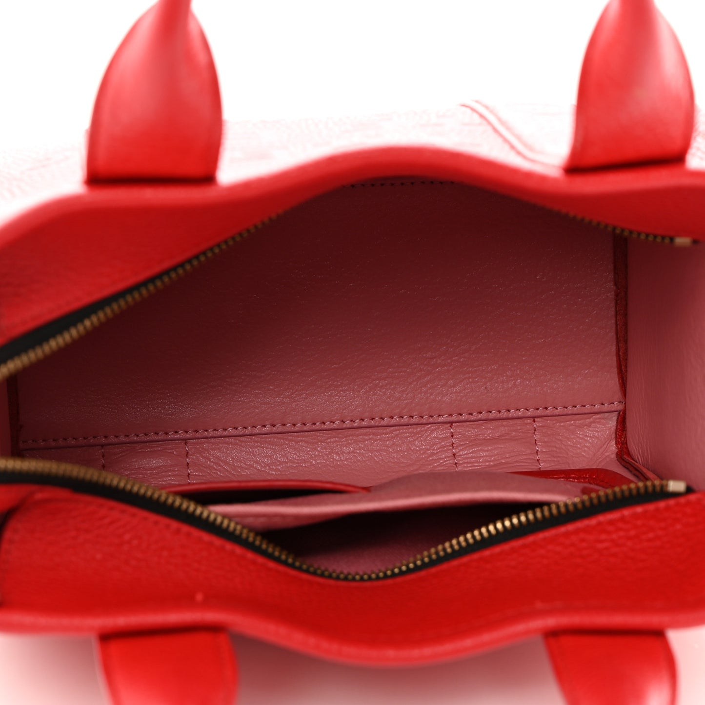 Grained Calfskin Small The Tote Bag True Red