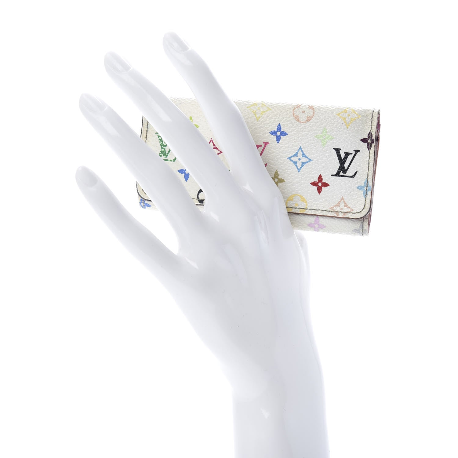 Louis Vuitton Monogram Multicolor Multicles 4 Key Holder White Litchi 2 of 12