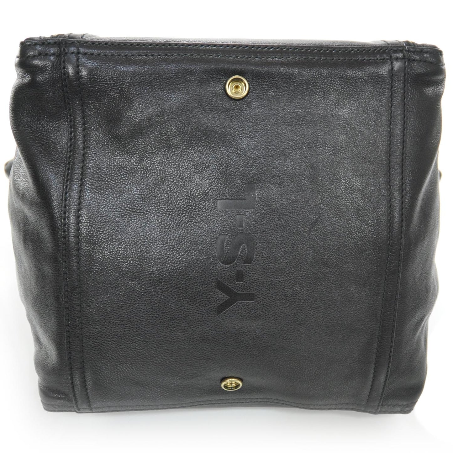 Leather Medium Downtown Tote Black