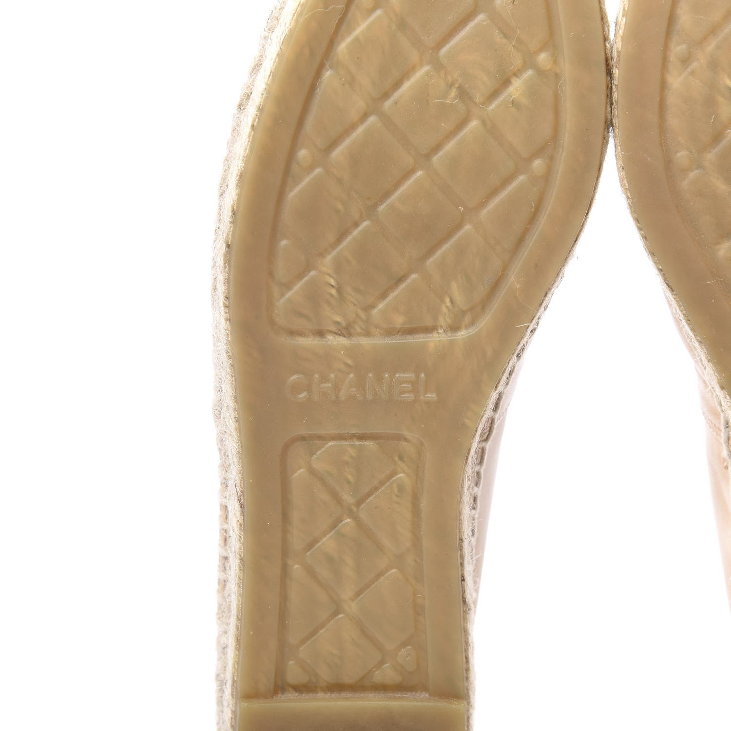 Chanel Lambskin CC Espadrilles 38 Beige Black 7 of 11