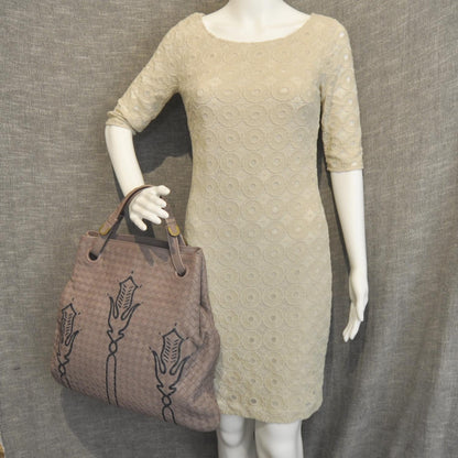 Bottega Veneta Nappa Intrecciato Creta Print Tote Lavender 2 of 9