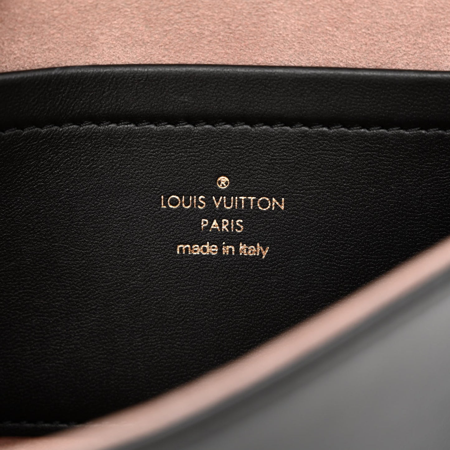 Lambskin Embossed Monogram Pochette Coussin Black