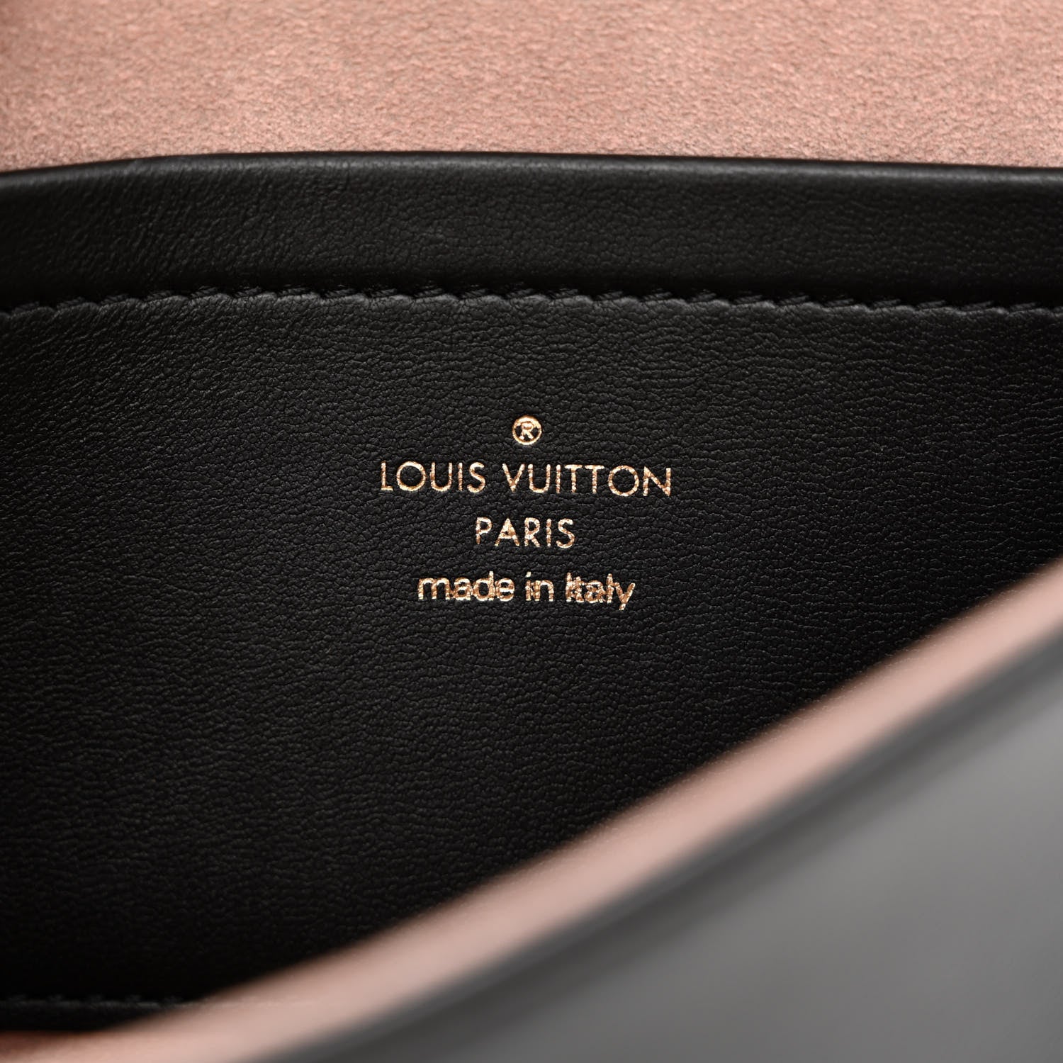 Louis Vuitton Lambskin Embossed Monogram Pochette Coussin Black 7 of 10