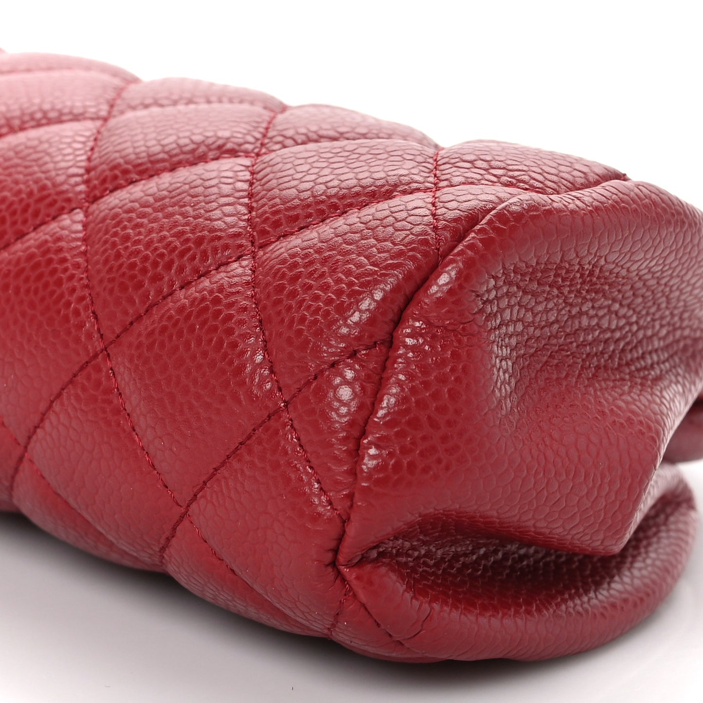 Caviar Quilted Timeless Clutch Red