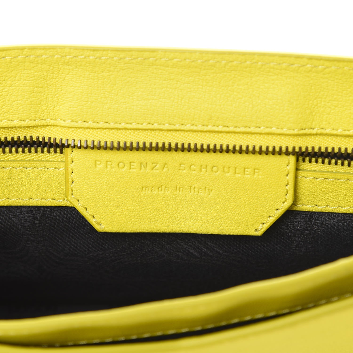 Proenza Schouler Lambskin PS1 Pochette Clutch Lemon 5 of 7
