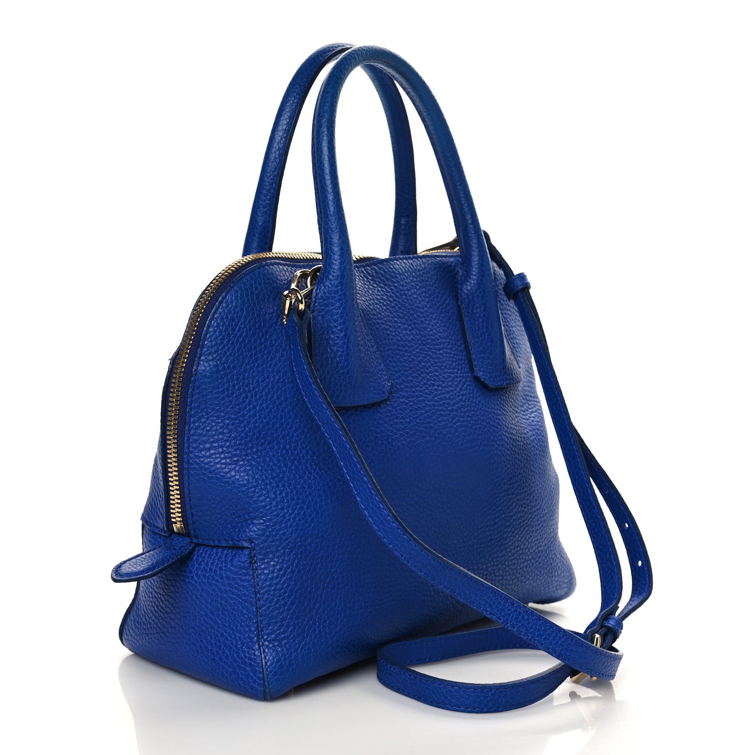 Burberry London Grainy Calfskin Small Greenwood Bowling Bag Brilliant Blue 3 of 6