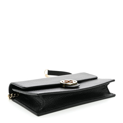 Gucci Dollar Calfskin Interlocking G Chain Wallet Black 4 of 10