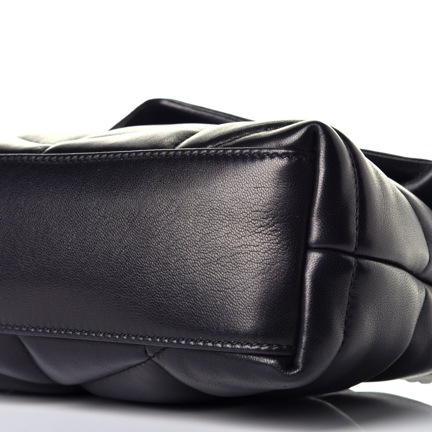 Lambskin Quilted Toy Loulou Puffer Monogram Chain Satchel Black
