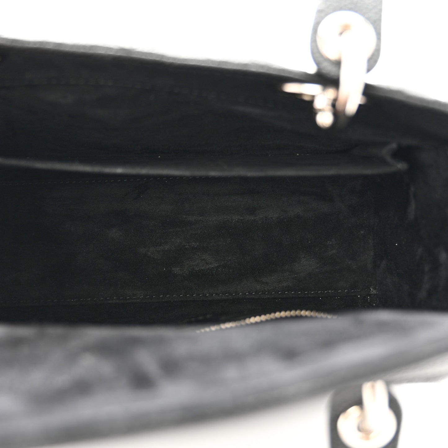 Grained Calfskin Cannage Medium Lady Dior Black