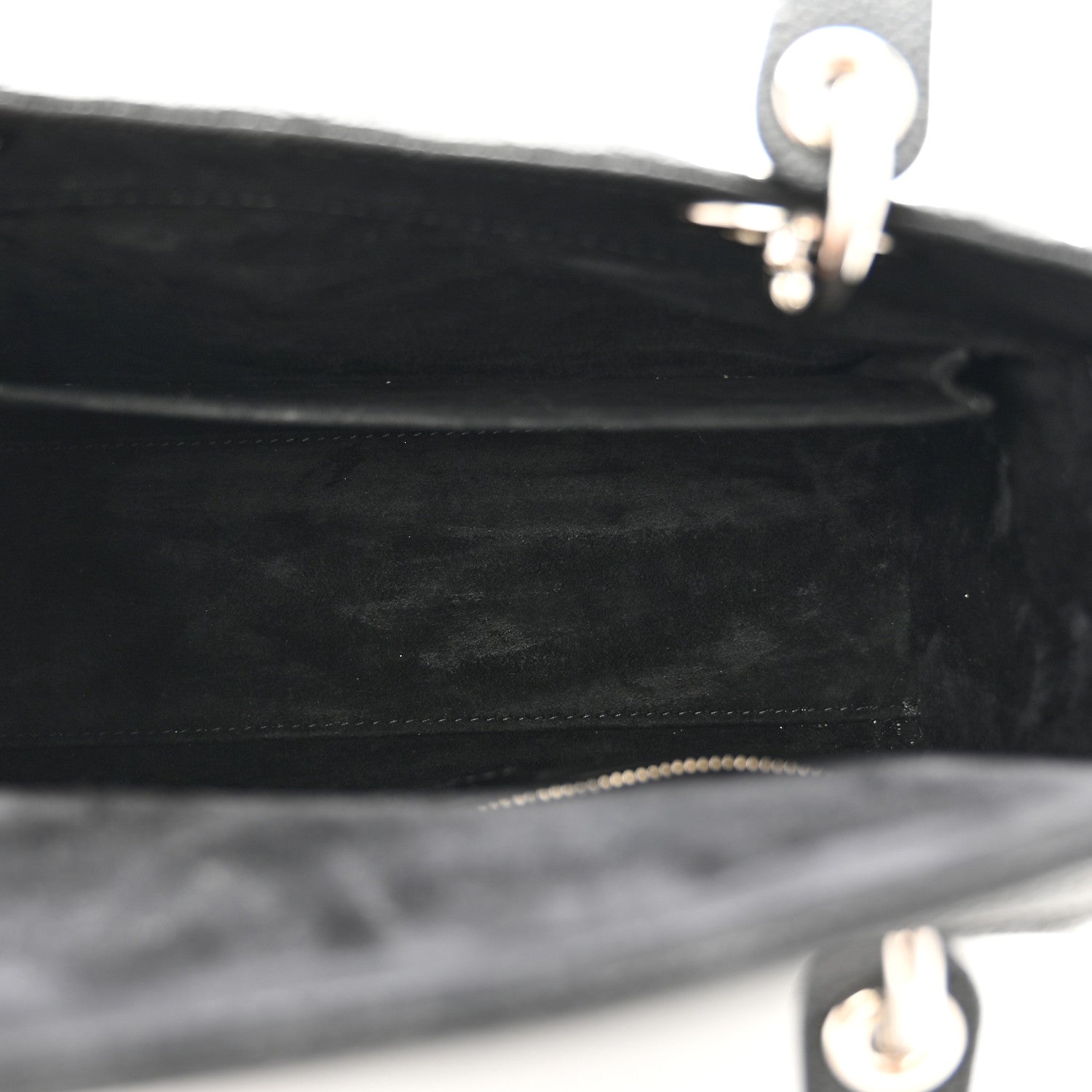 Christian Dior Grained Calfskin Cannage Medium Lady Dior Black 5 of 11