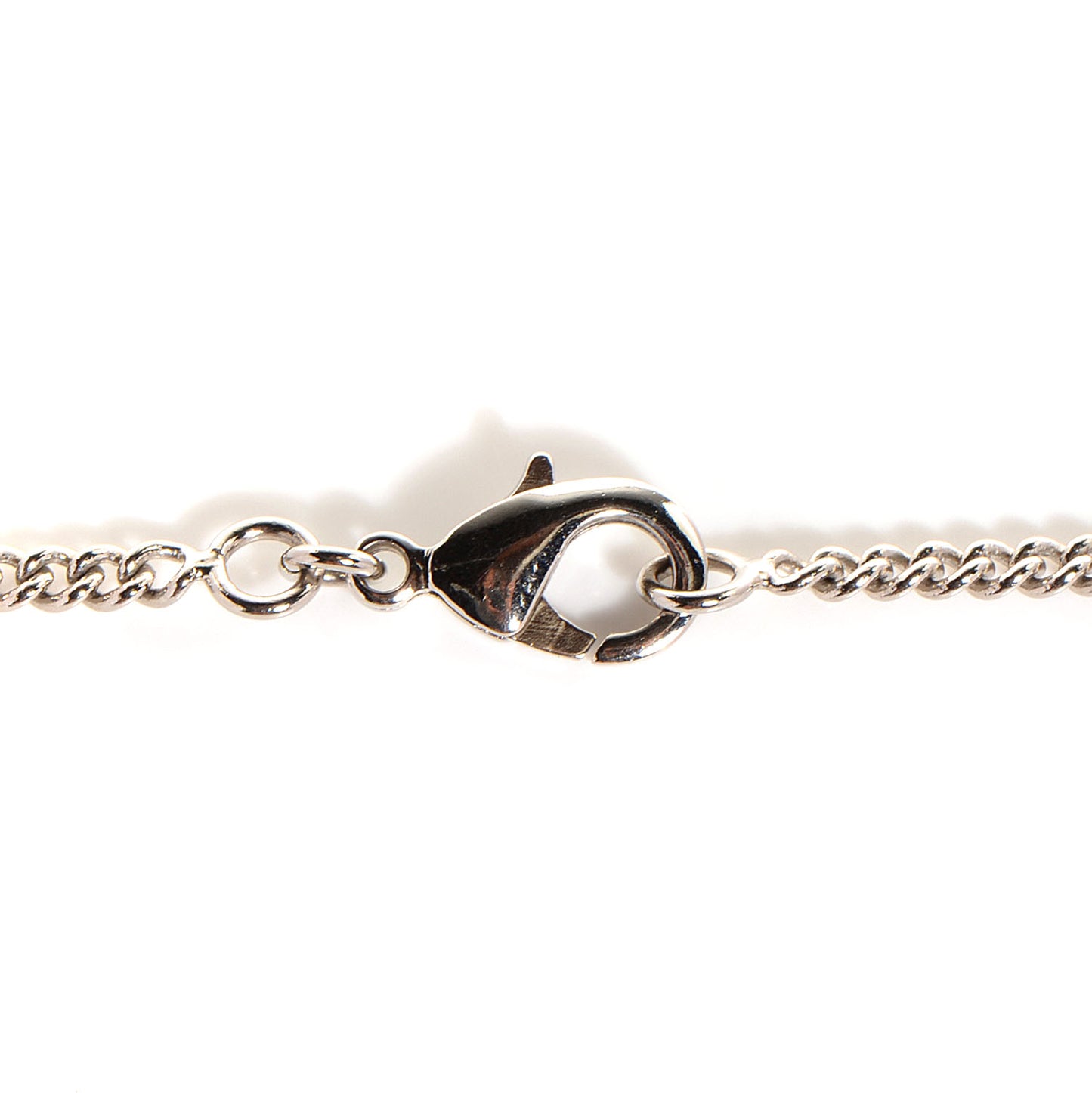 Crystal Camellia CC Necklace Silver