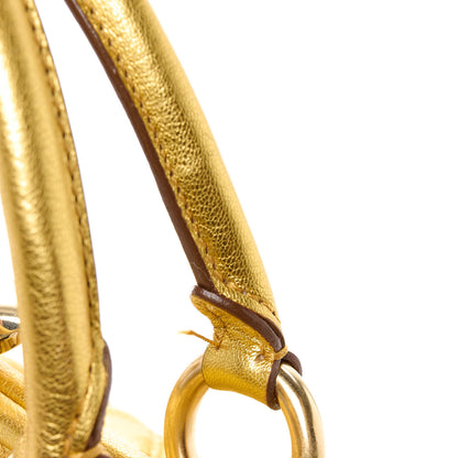 Marc Jacobs Metallic Calfskin Quilted Stam Gold 11 of 11