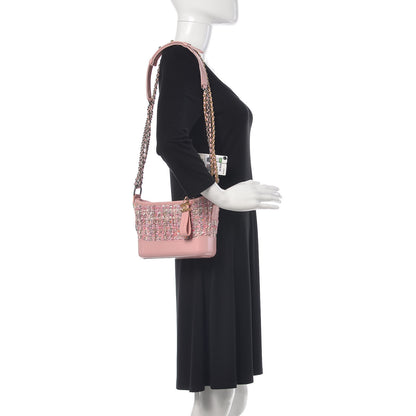 Chanel Tweed Calfskin Small Gabrielle Hobo Light Pink 2 of 10