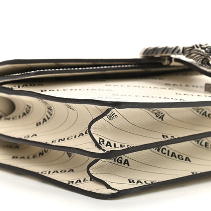 Gucci X BALENCIAGA Calfskin Logo Print Small Dionysus Shoulder Bag White 8 of 9