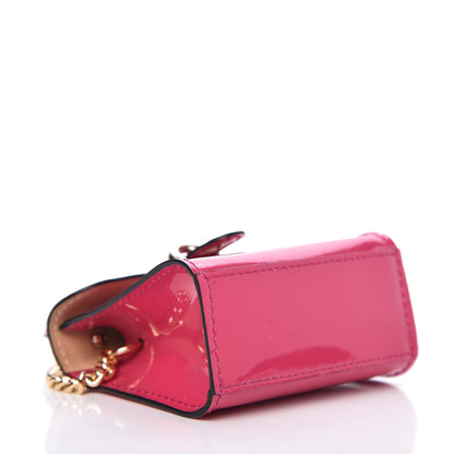Delvaux Patent Calfskin Mini Brillant Bag Charm Fuchsia 4 of 7