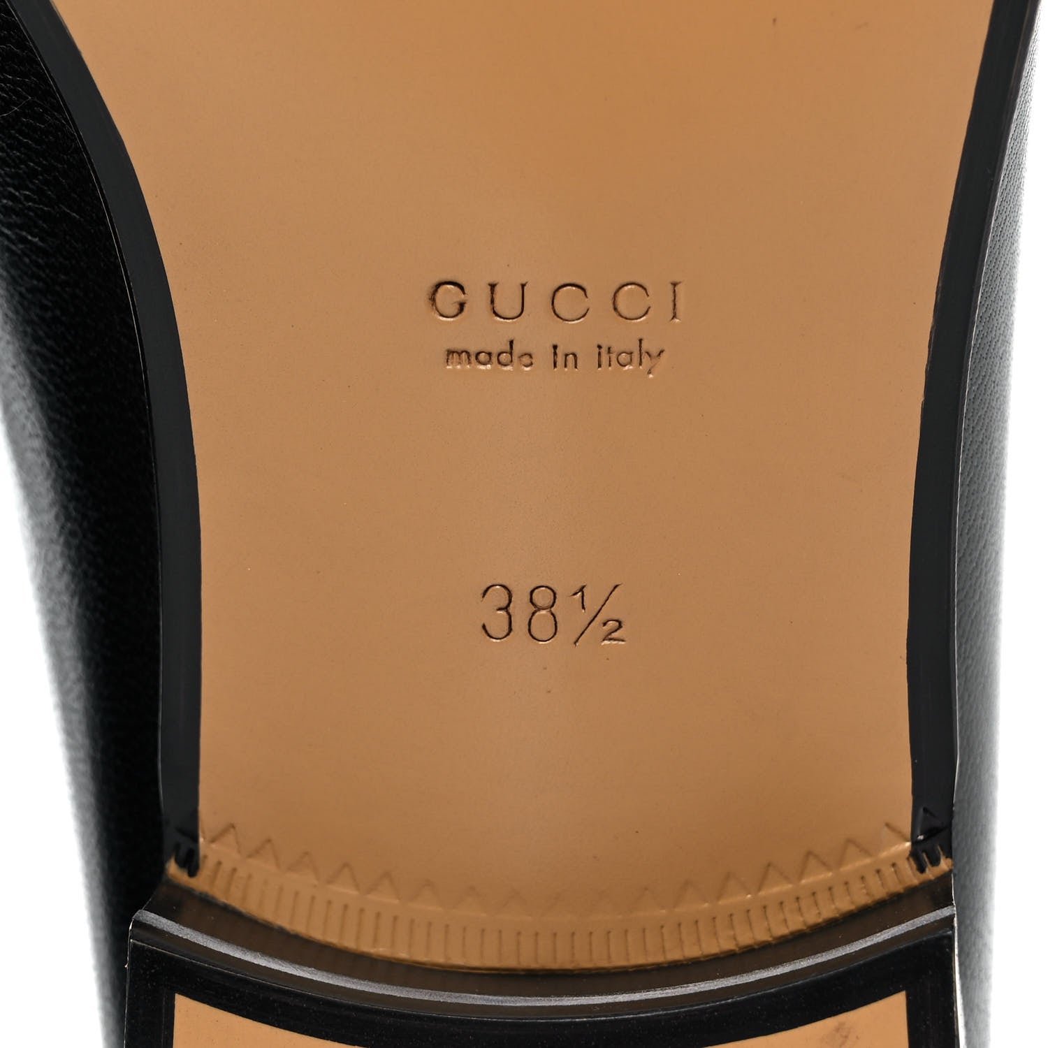 Gucci Goatskin Womens Horsebit Mid-Heel Loafers 38.5 Black 6 of 10