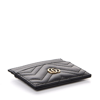 Gucci Calfskin Matelasse GG Marmont Card Holder Black 4 of 6