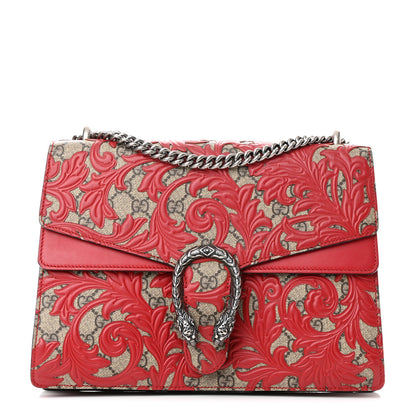 Gucci GG Supreme Monogram Arabesque Medium Dionysus Shoulder Bag Hibiscus Red 1 of 12